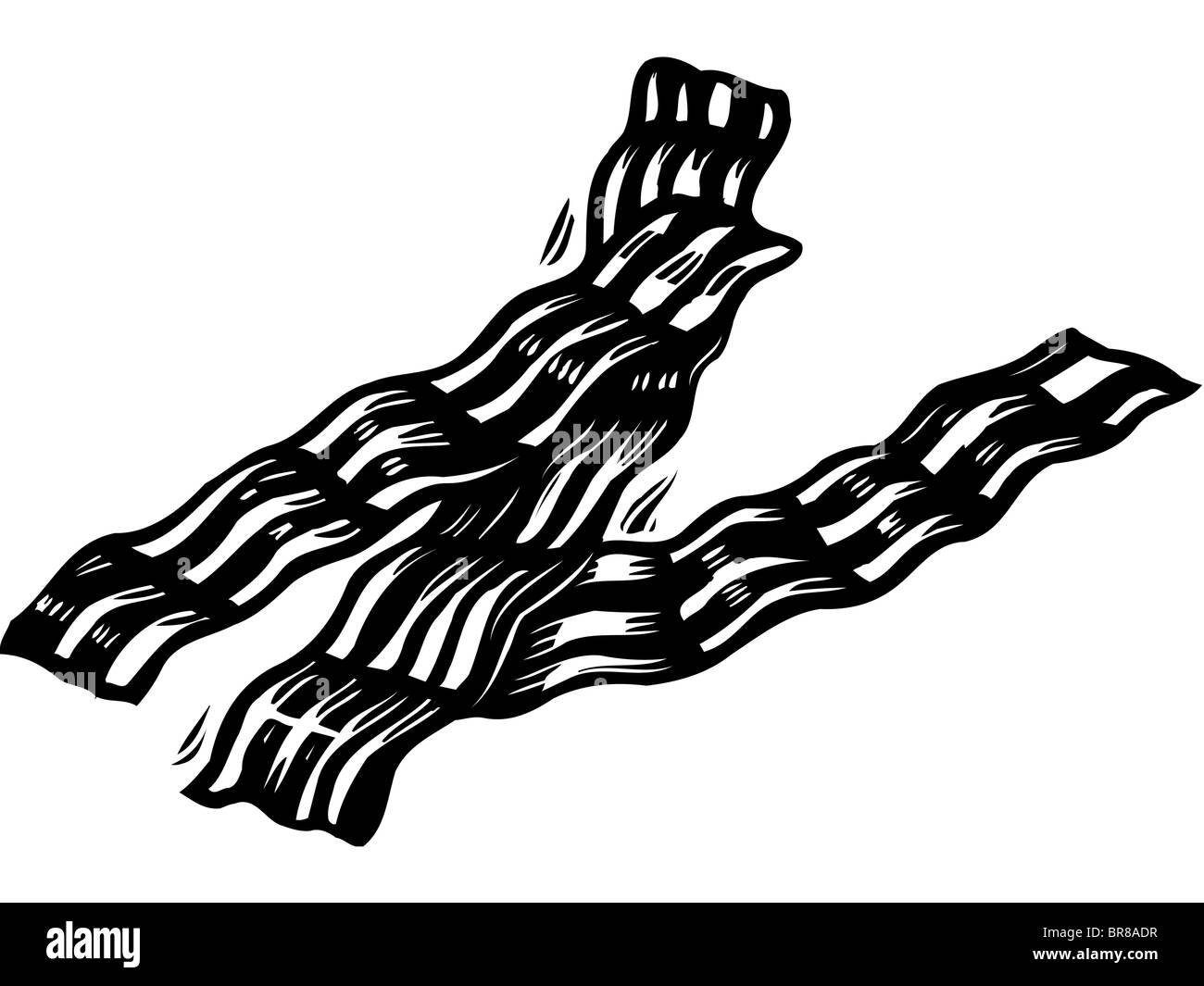 Eine Zeichnung von Speckstreifen in schwarz / weiß Stockfoto