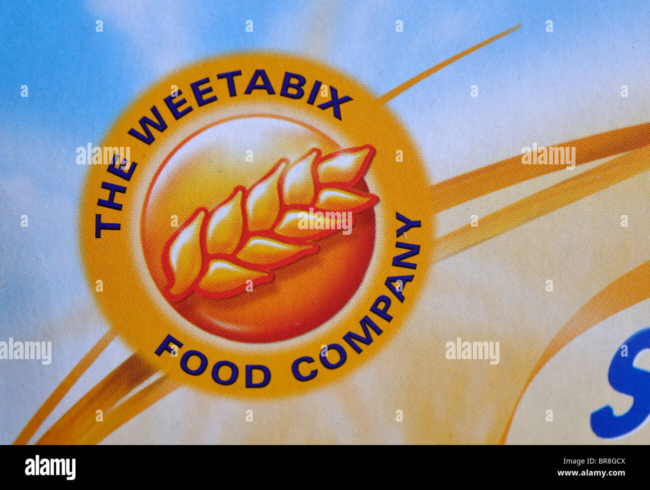 Das Weetabix Food Company-Symbol auf der Verpackung Stockfoto