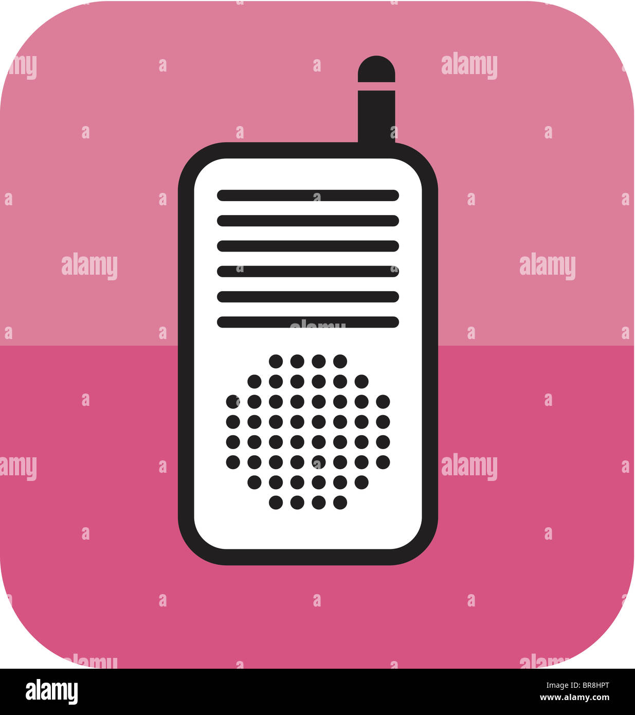Ein Babyphone auf rosa Hintergrund Stockfoto