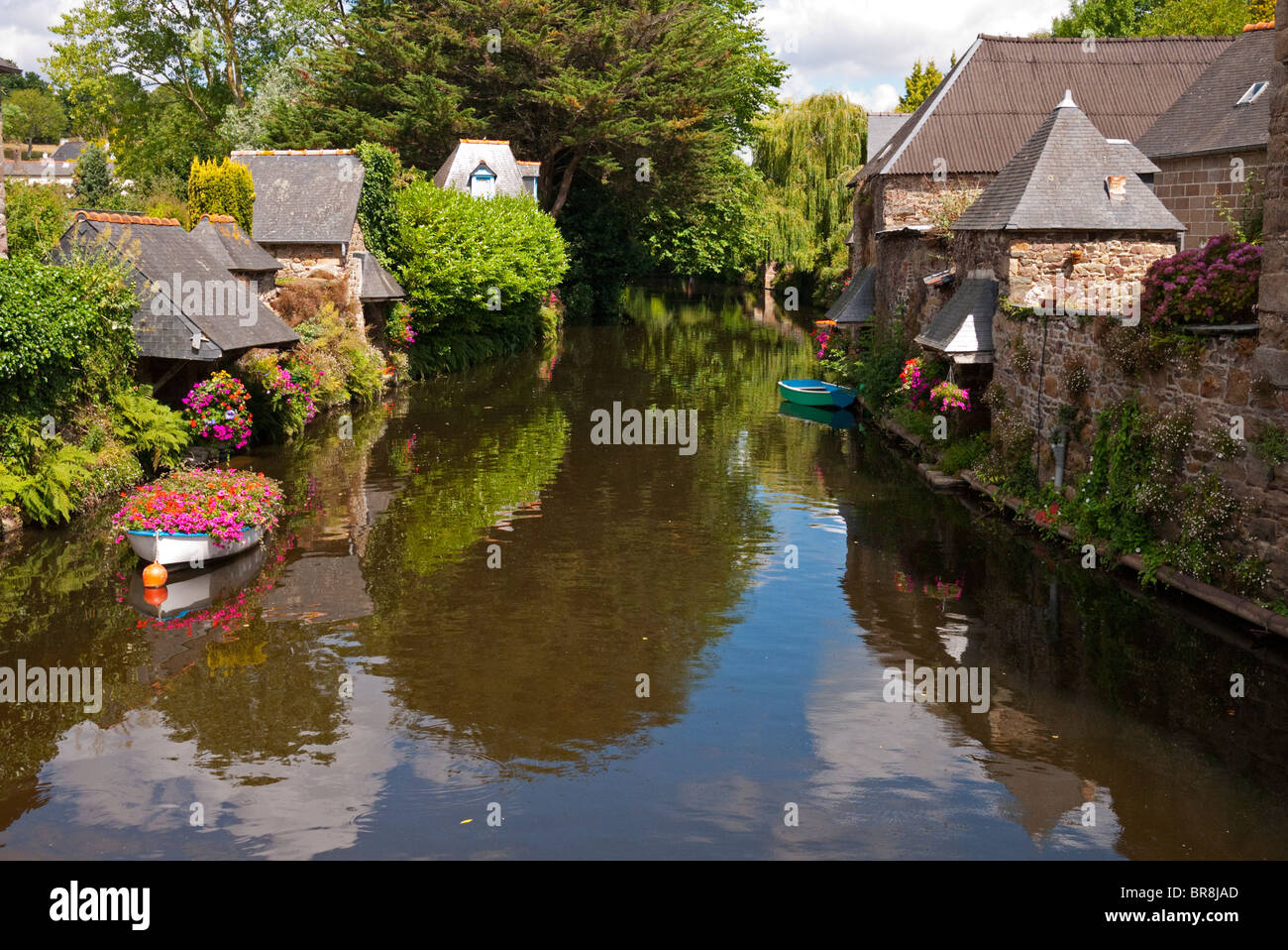 Fluß Trieux Pontrieux Brittany France Stockfoto