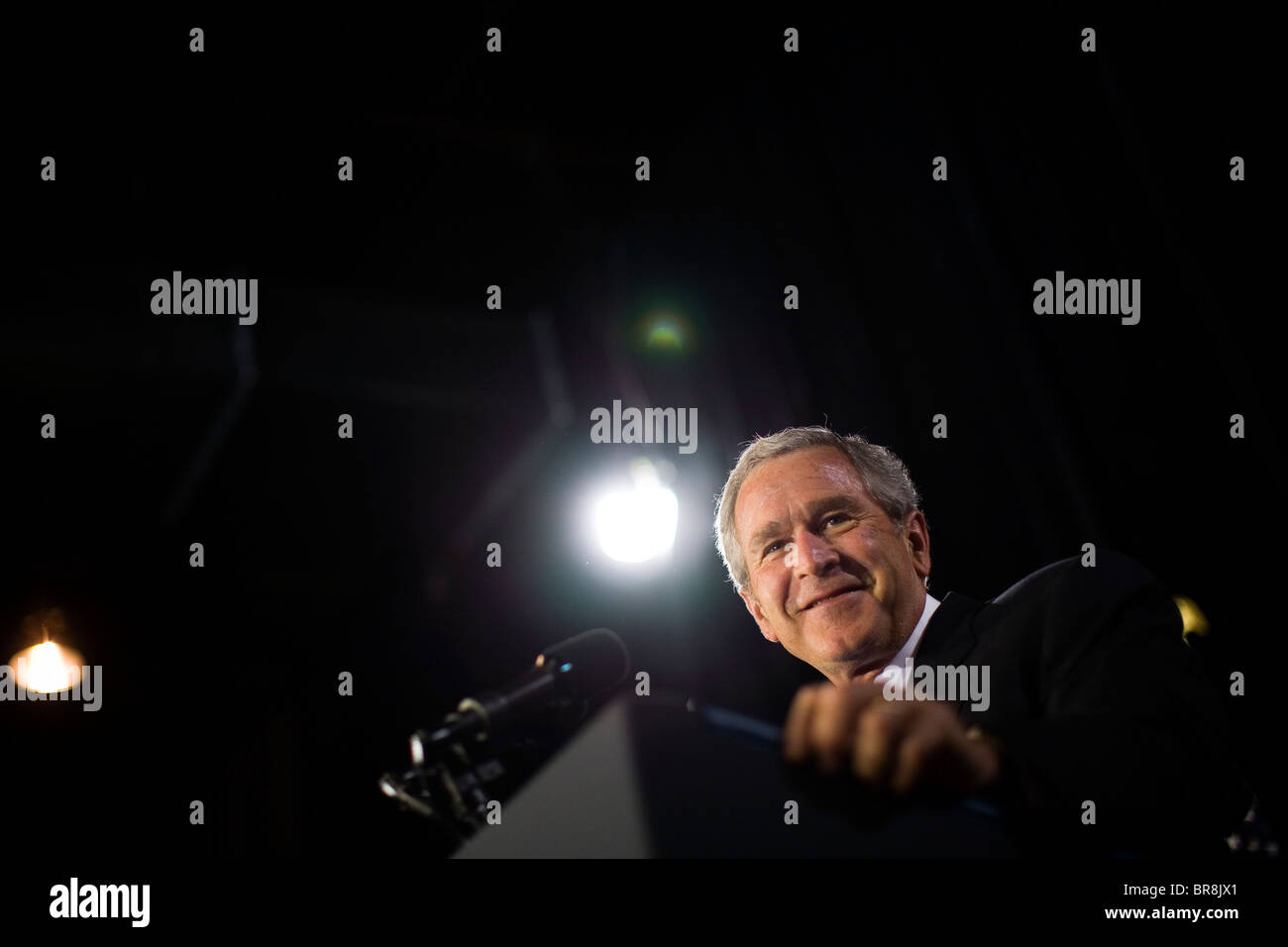 Präsident Bush besucht eine republikanische New Jersey Spendenaktion Stockfoto