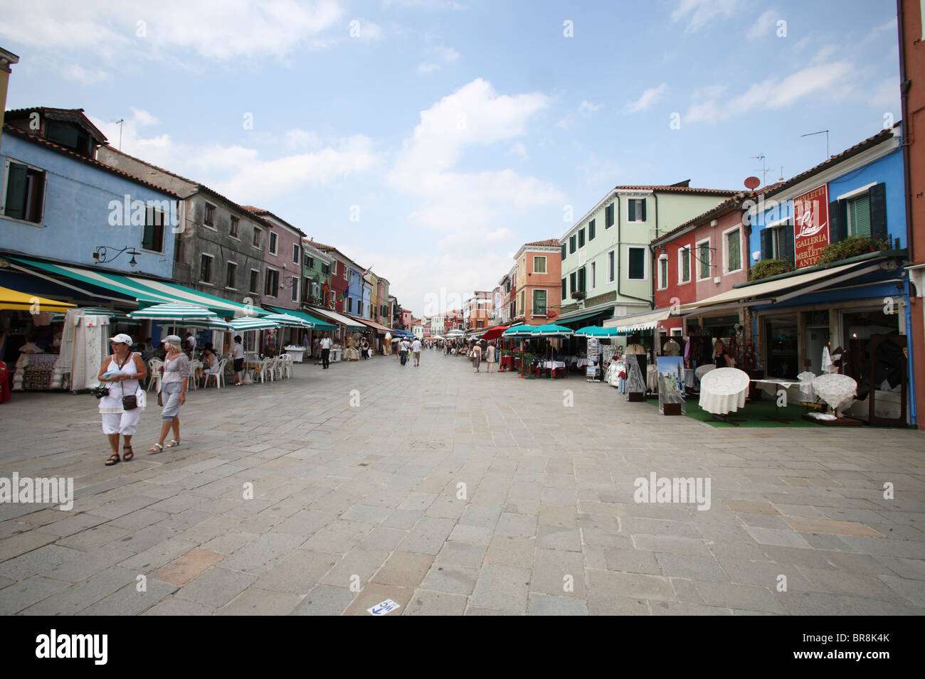 Stadtbild auf Insel Burano Stockfoto