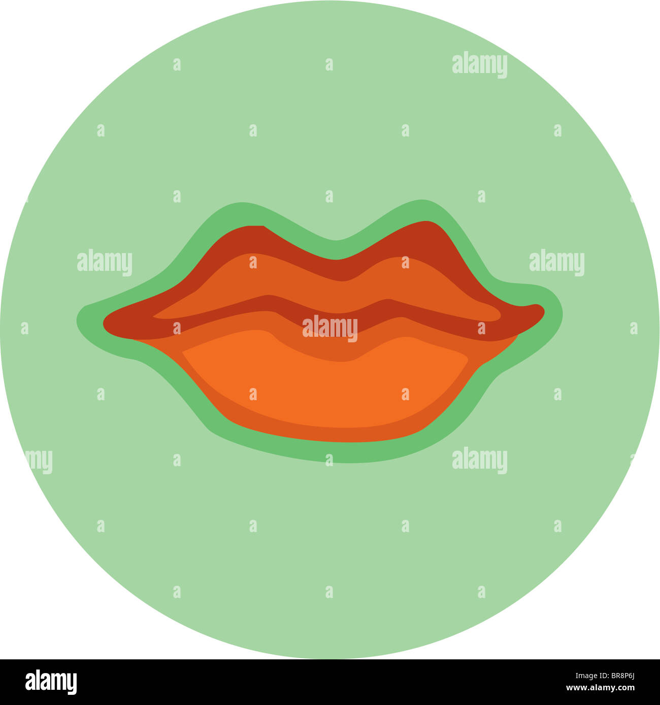 Illustration der Lippen Stockfoto