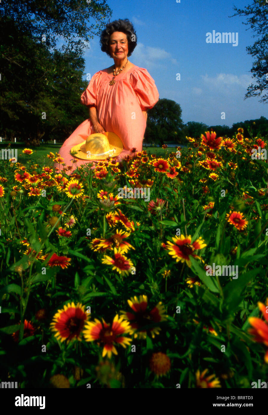 Lady Bird Johnson in der LBJ Ranch Austin Texas. Stockfoto
