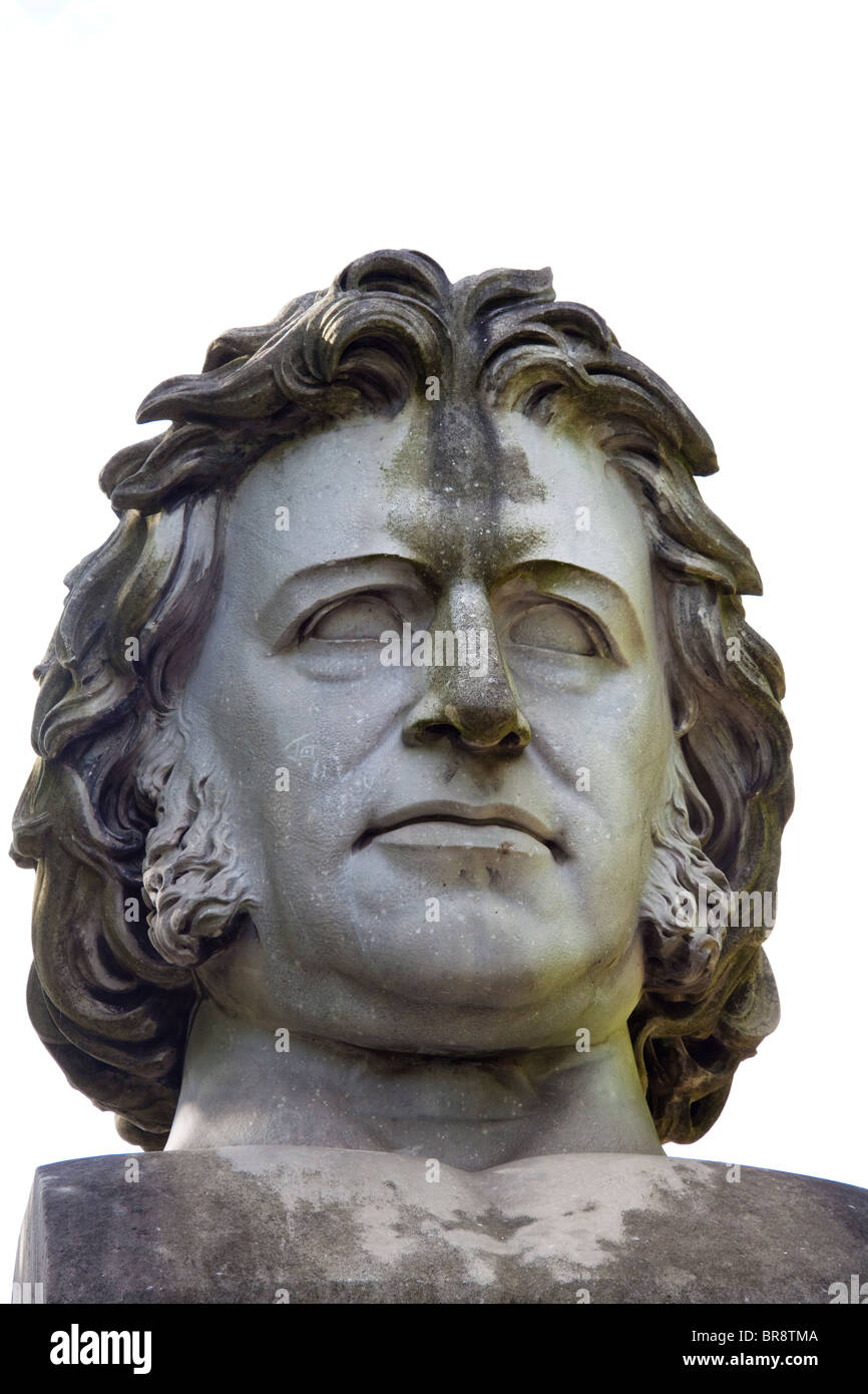 Büste von Joseph Paxton, MP, Gärtner und Architekt, 1803-1865 Schöpfer des Crystal Palace Stockfoto