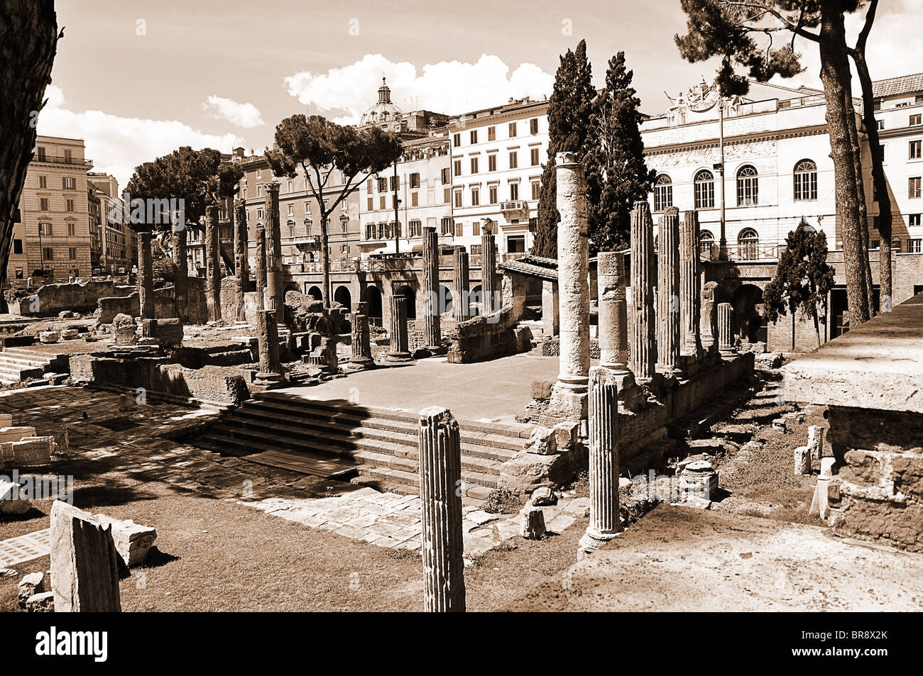 Ansicht der Archäologie Website in Rom, Italien Stockfoto