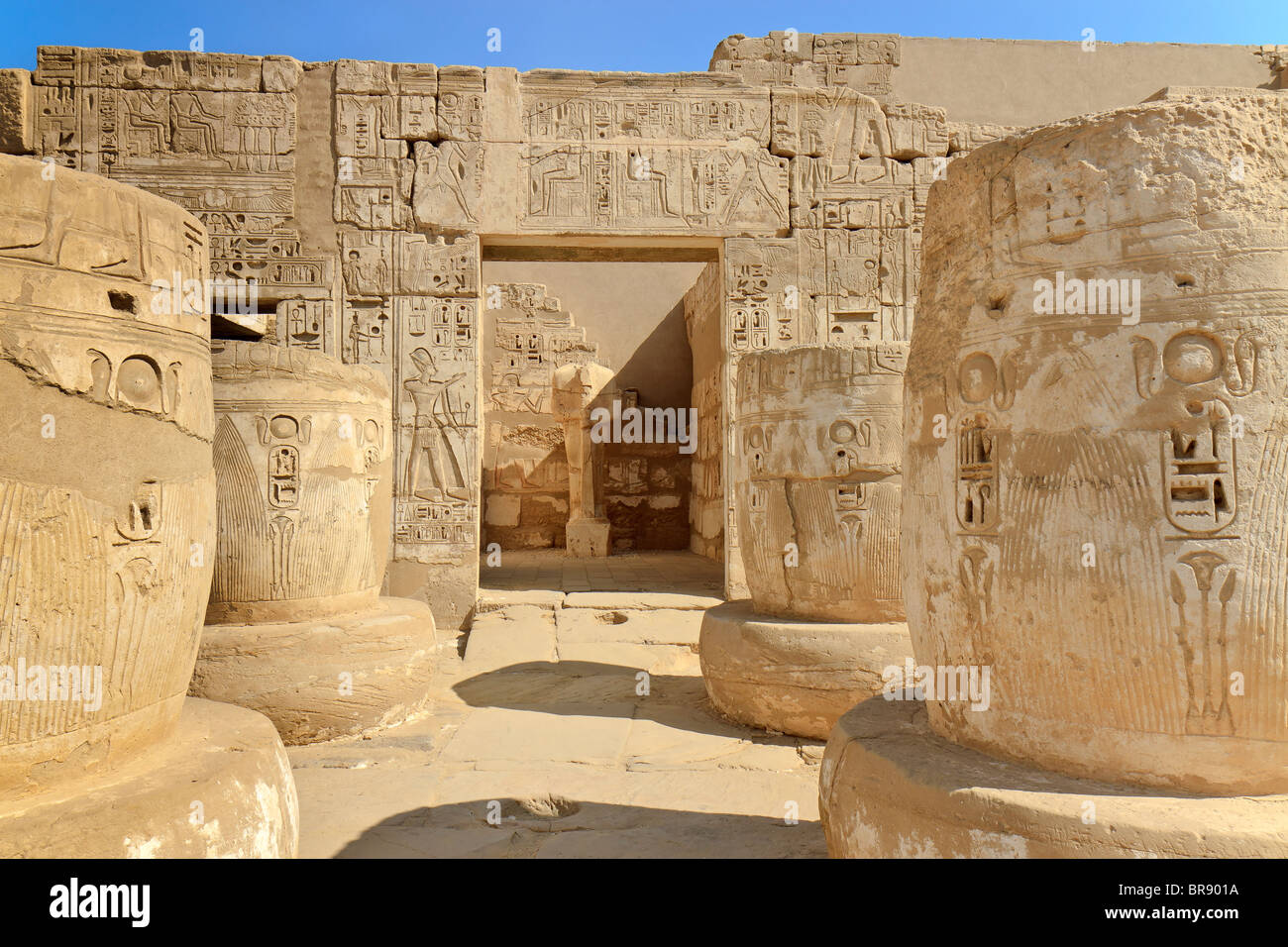 Medinet Habu Tempel in Ägypten Stockfoto