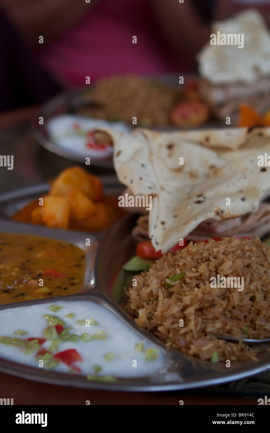 indischen Thali von udaipur Stockfoto