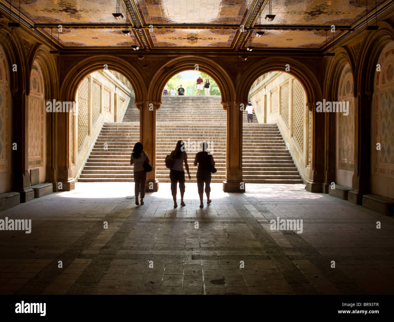 Bethesda Terrasse Arcade, Central Park, New York City Stockfoto