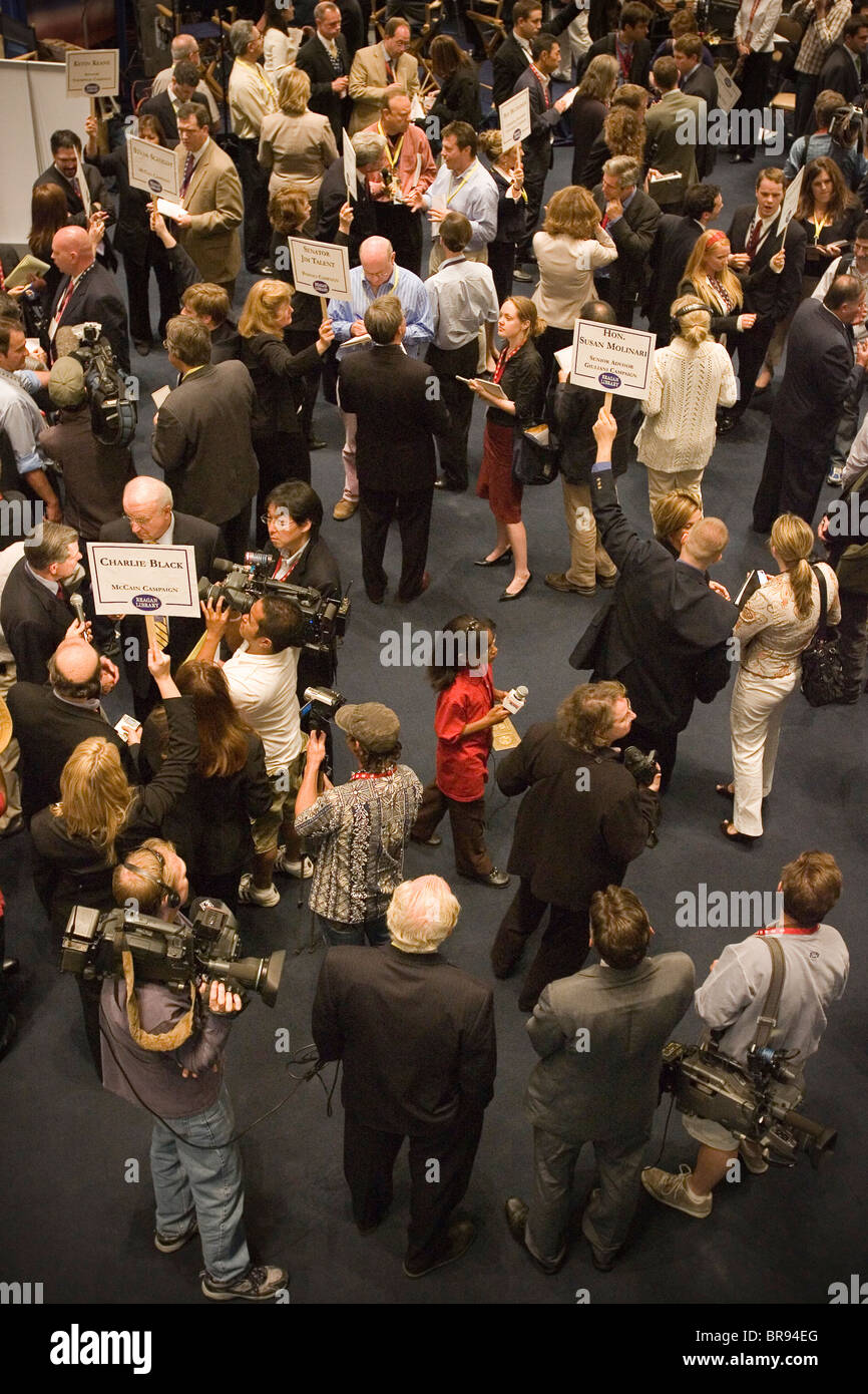 GOP republikanischen Debatte Spin Zimmer Reagan Bibliothek Simi Valley CA 03.05.07 Stockfoto