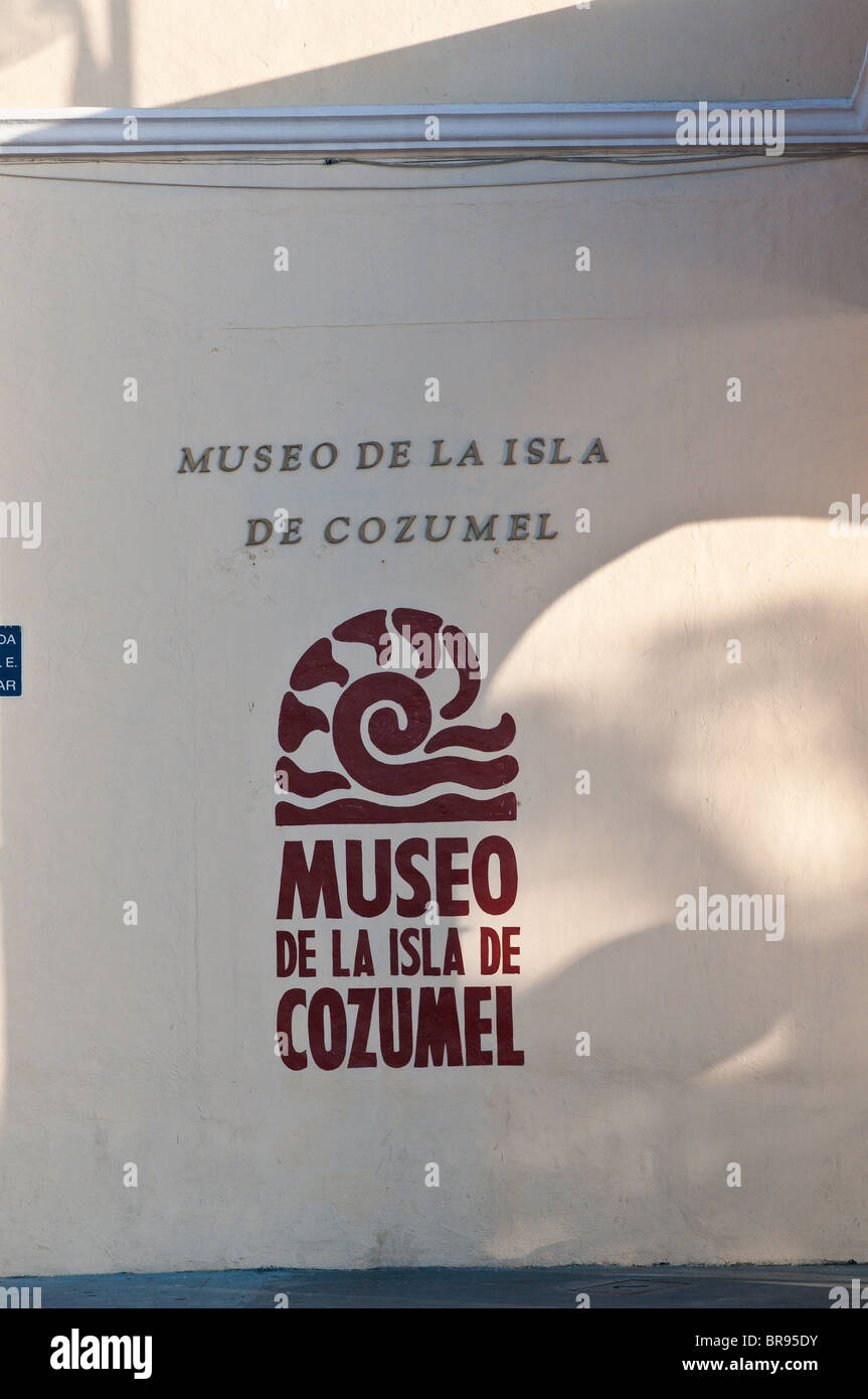 Mexiko, Cozumel. Museum Isla de Cozumel, San Miguel, Insel Cozumel. Stockfoto