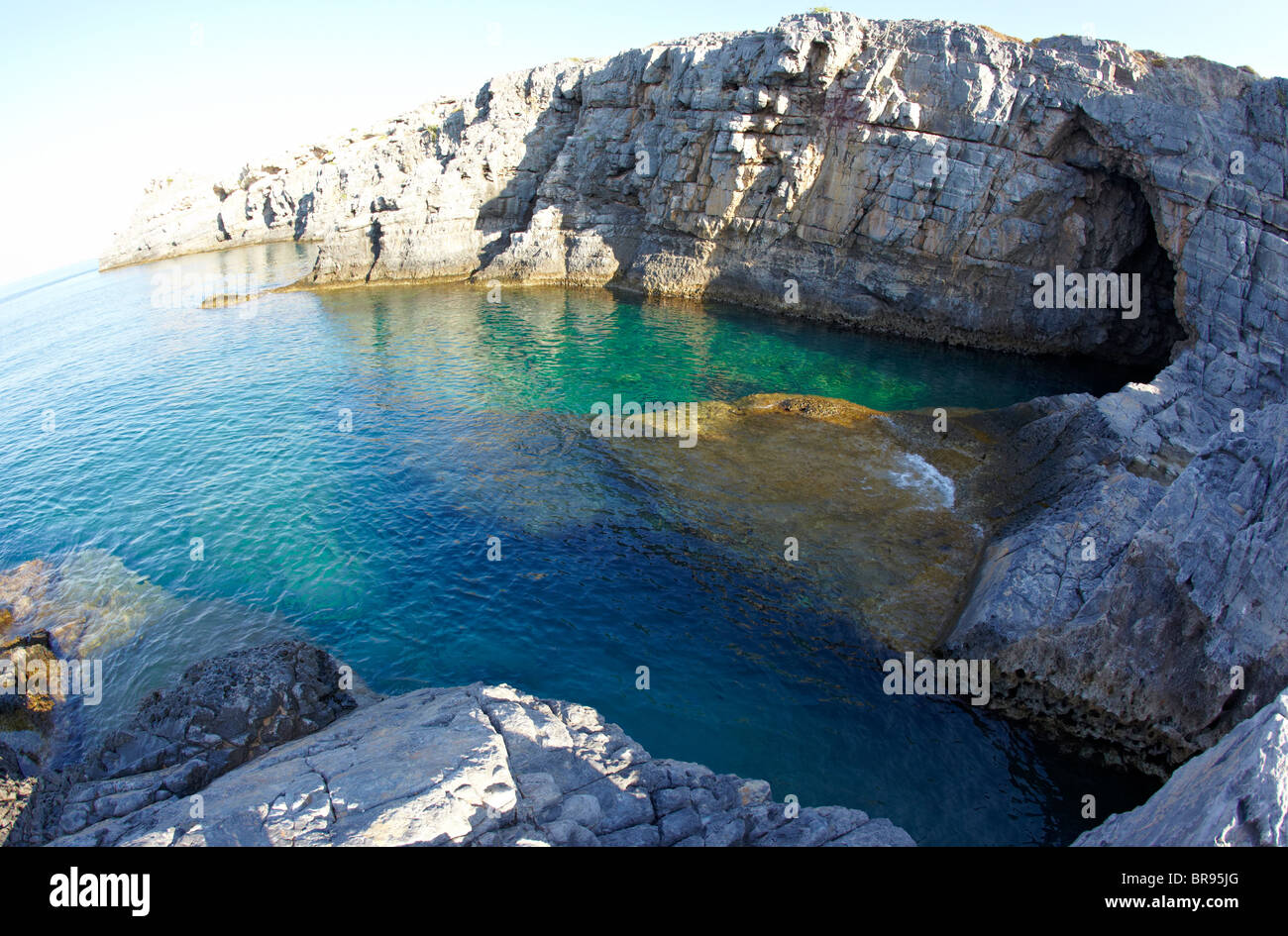 Ägäische Meer Lindos Rhodos griechische Inseln Griechenland Hellas Stockfoto