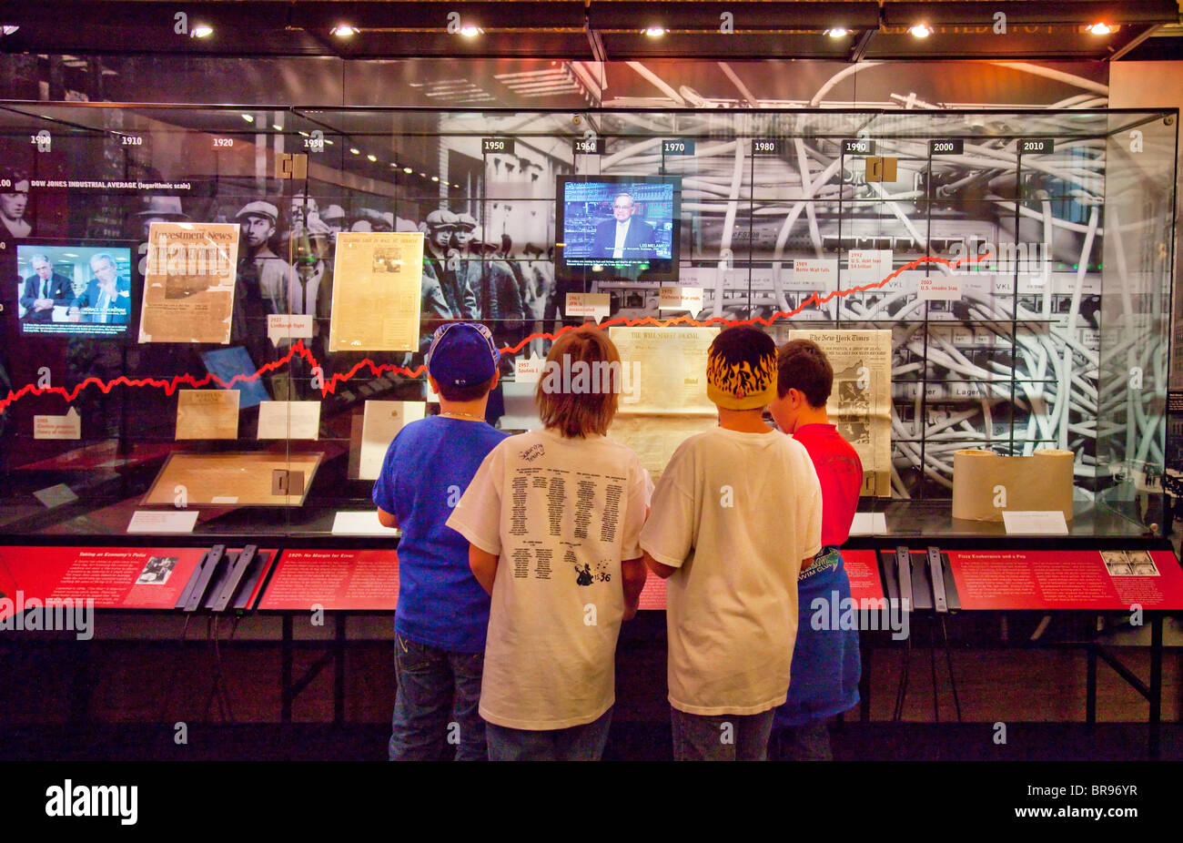 Studenten Museum of American Finance Stockfoto