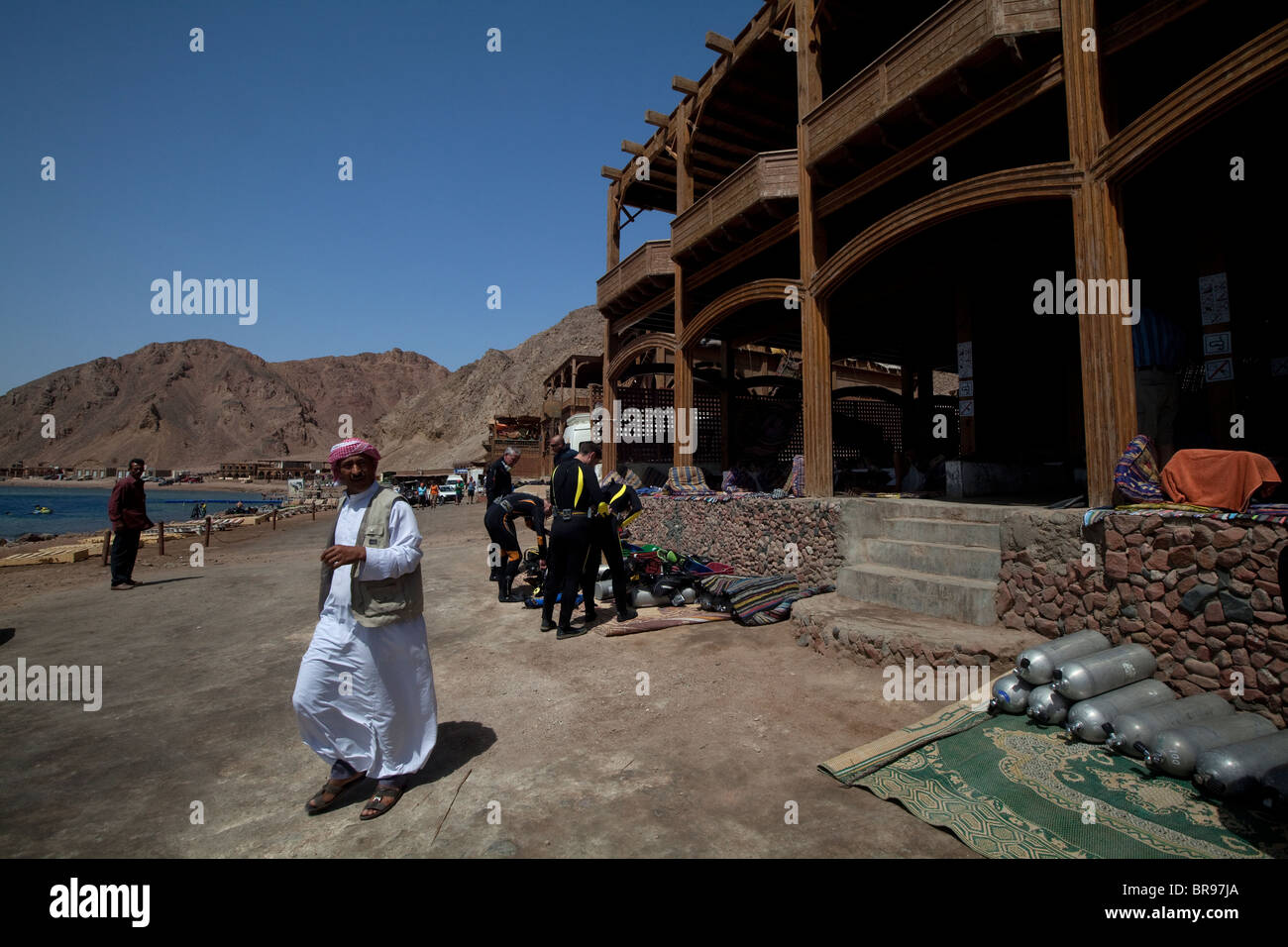 Der Tauchplatz Blue Hole, Dahab, Ägypten Stockfoto