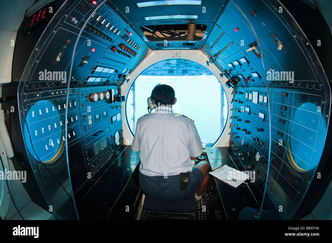 Mexiko, Cozumel. Atlantis U-Boot Tour, Mexiko, Cozumel. Playa Azul Hotel, San Miguel, Isla Cozumel, Cozumel Island. Stockfoto