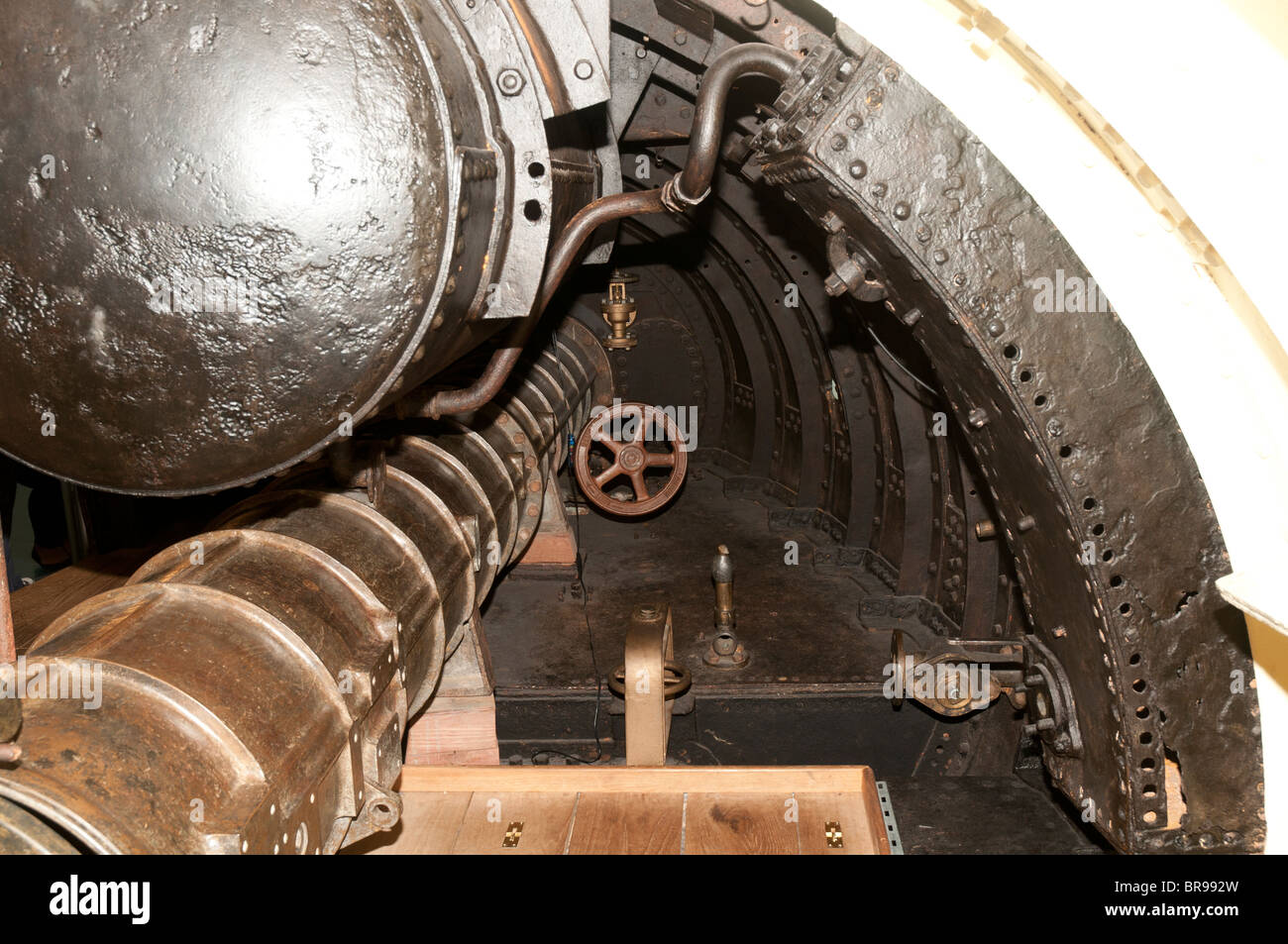 Torpedorohr und feuern Tank von Holland 1, der Royal Navy (1901), erstes u-Boot-Royal Navy u-Boot Museum, Gosport Stockfoto