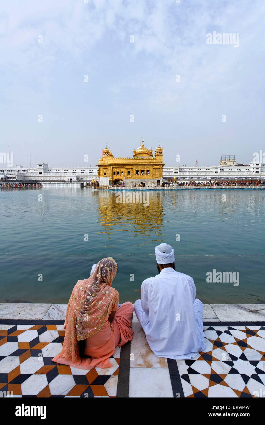 Der Goldene Tempel, Amritsar, Punjab, Indien Stockfoto