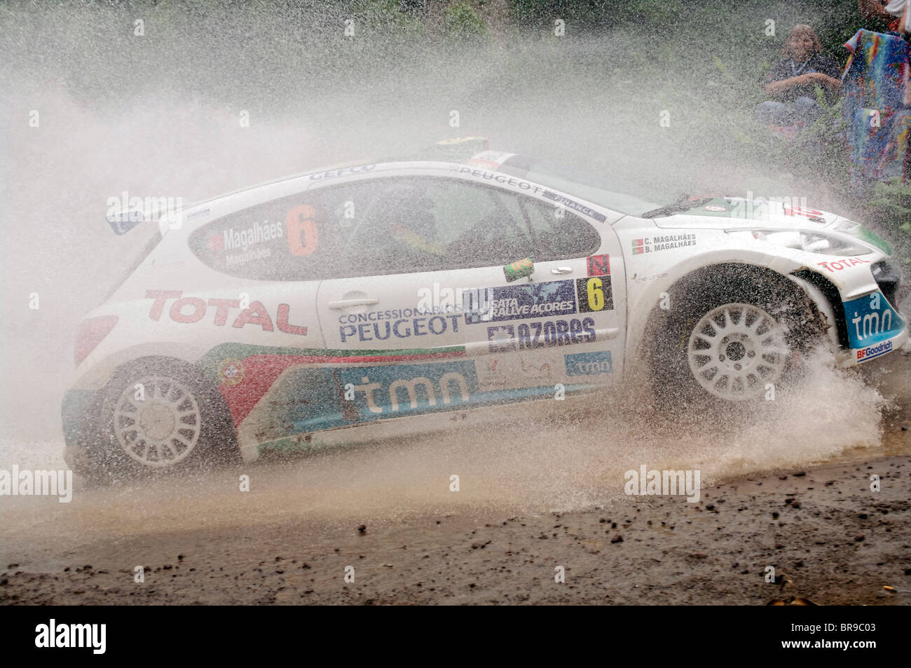 Aufgenommen während der IRC-Rallye 2010 auf den Azoren Stockfoto