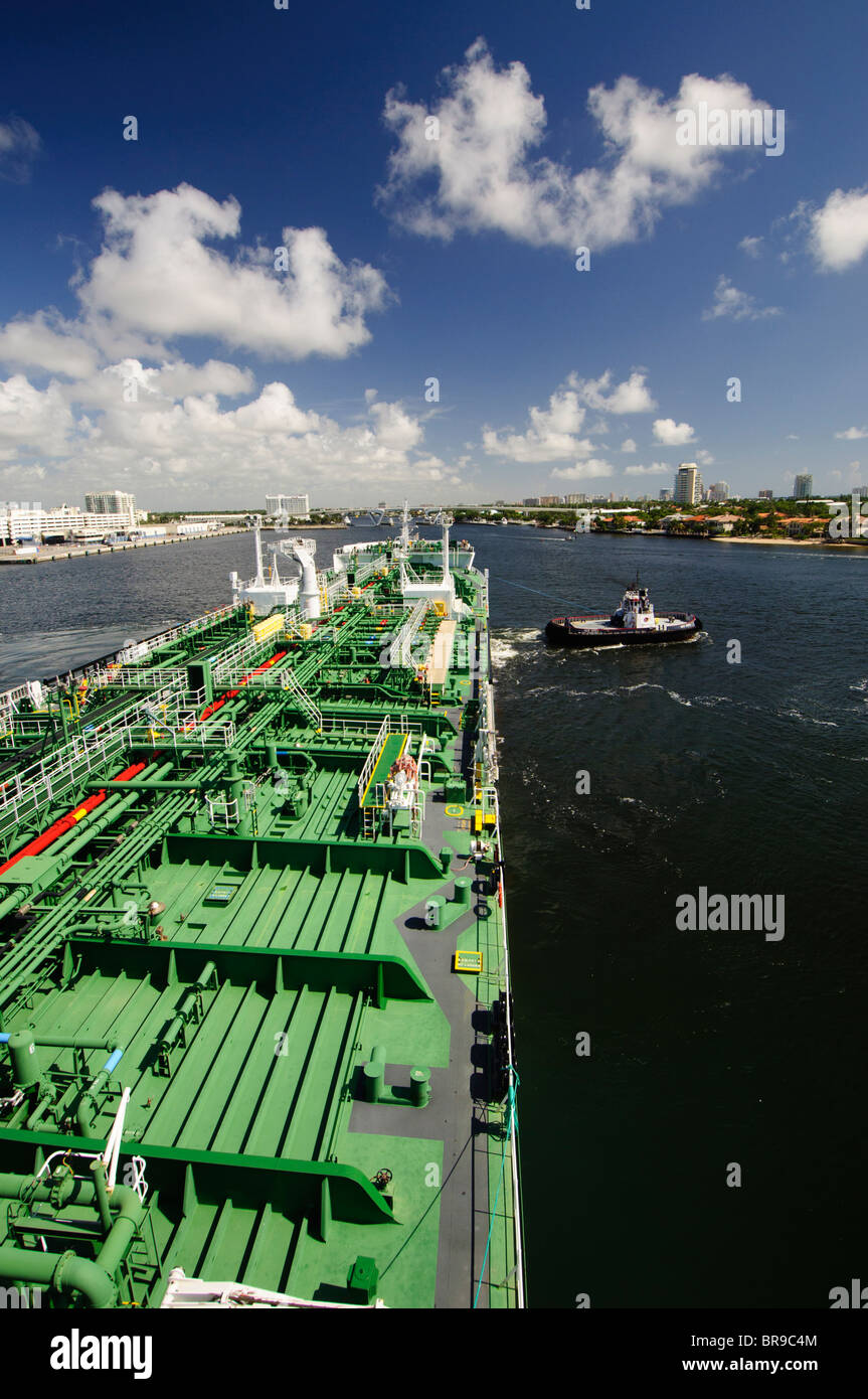 Fort Lauderdale, Port Everglades, Florida, USA: American Petroleum Tanker, Sunshine State. Stockfoto