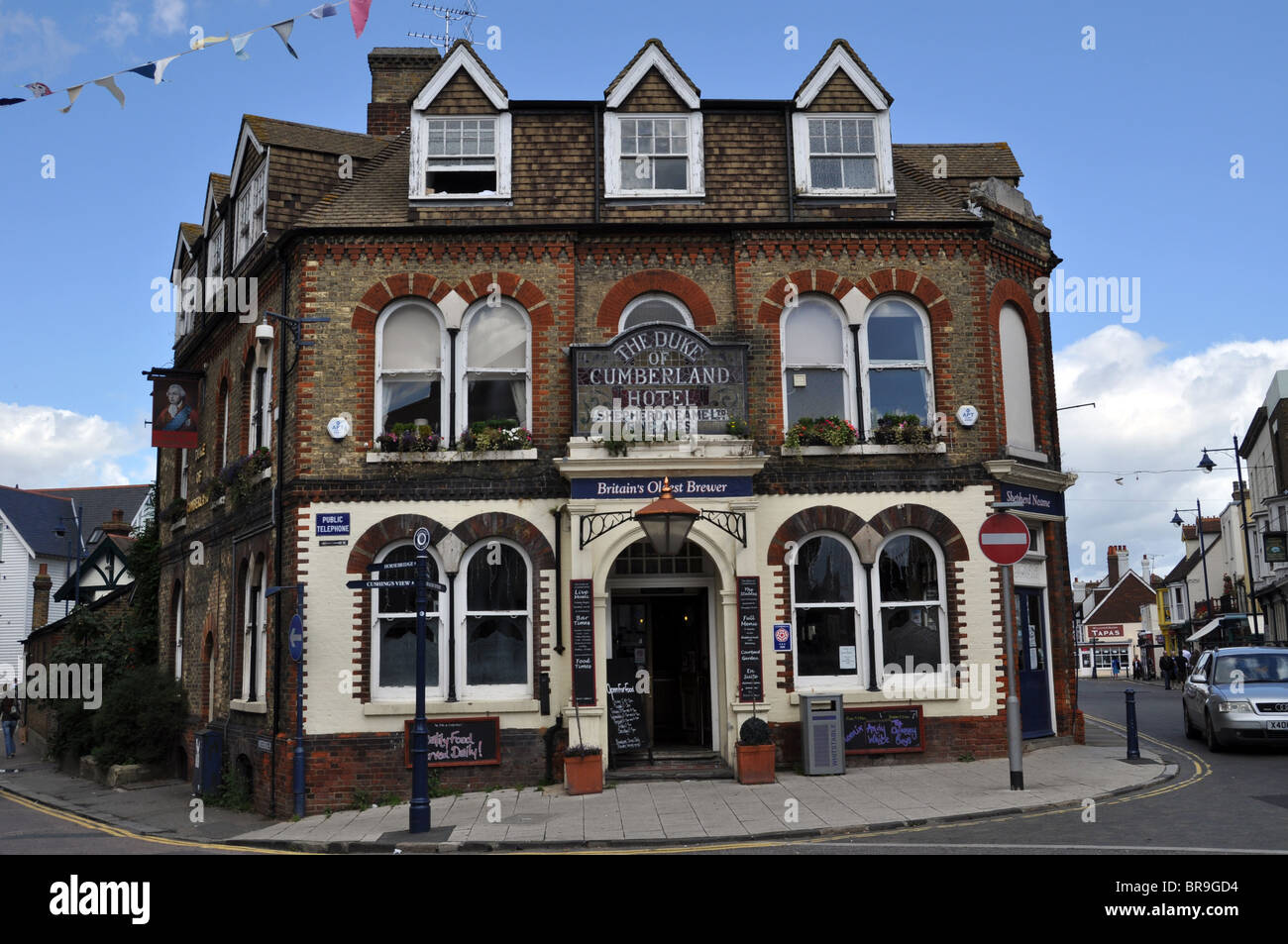 Der Herzog von Cumberland Hotel Whitstable Stockfoto