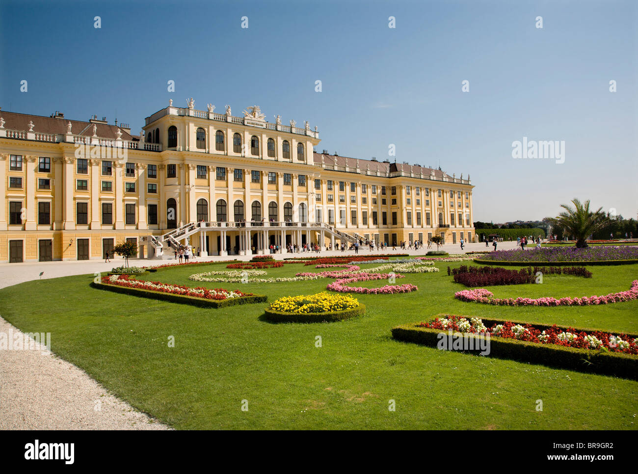 Wien - Schloss Schönbrunn und Garten Stockfoto