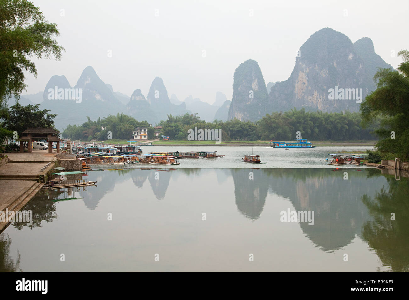 China, Provinz Guangxi, Xingping und Karst Landschaft Stockfoto