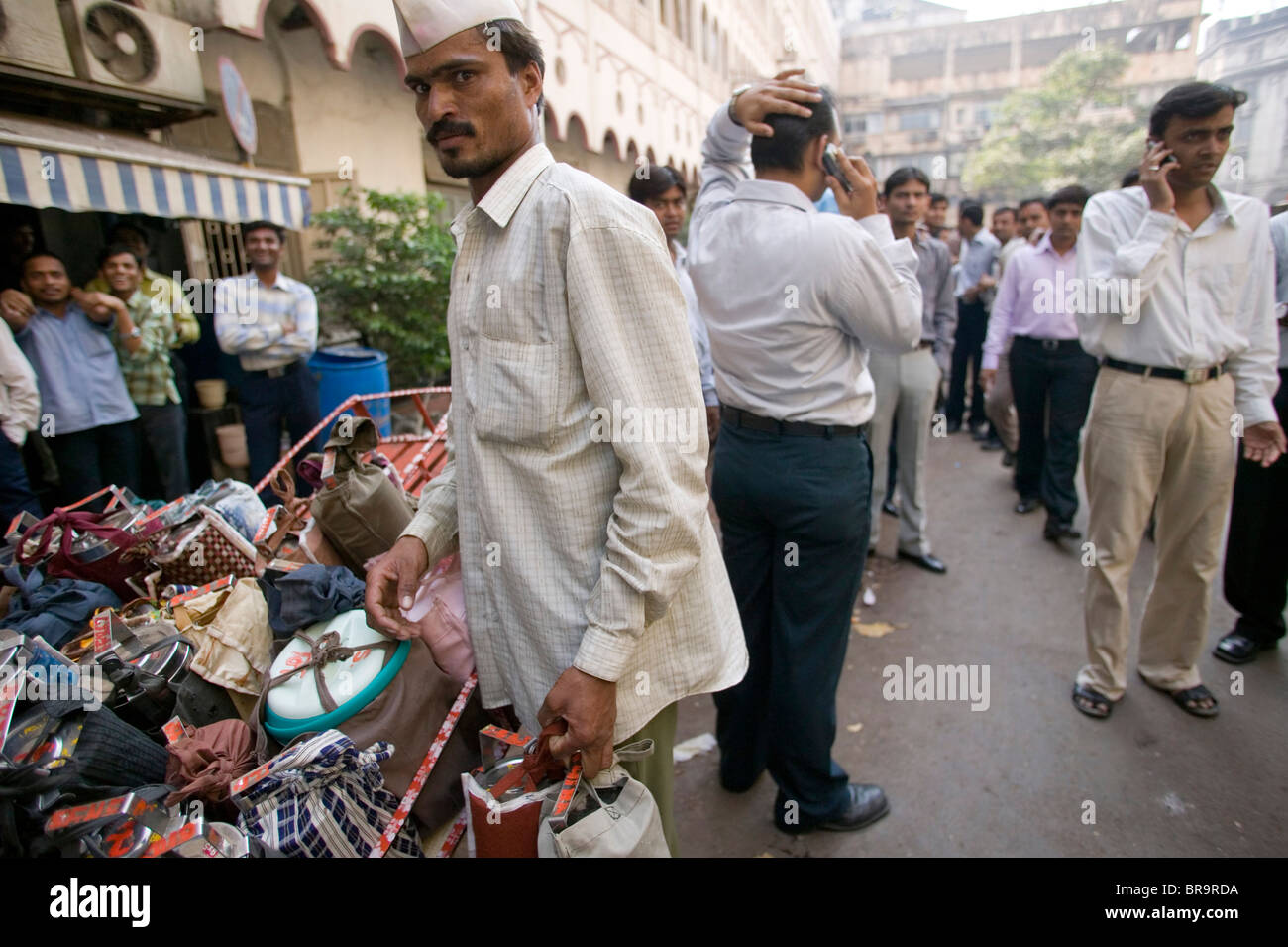 Lunchbüchsen in Mumbai Stockfoto