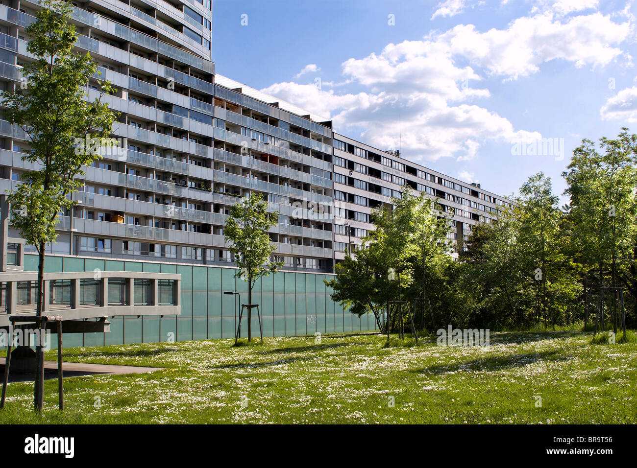 Wien - modernes Wohnen am Park Stockfoto