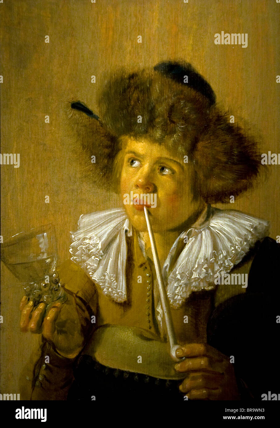 Niederlande Jan Miense Molenaer Gemälde The-Sinn für Geschmack Pfeife rauchen junge Stockfoto