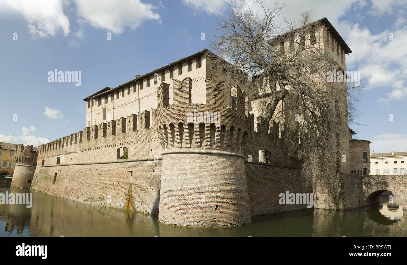 Werke, in der Nähe von Parma, Italien. Die Rocca Sanvitale, im 15. Jahrhundert sogar und Haus der Familie Sanvitale befestigt. Stockfoto