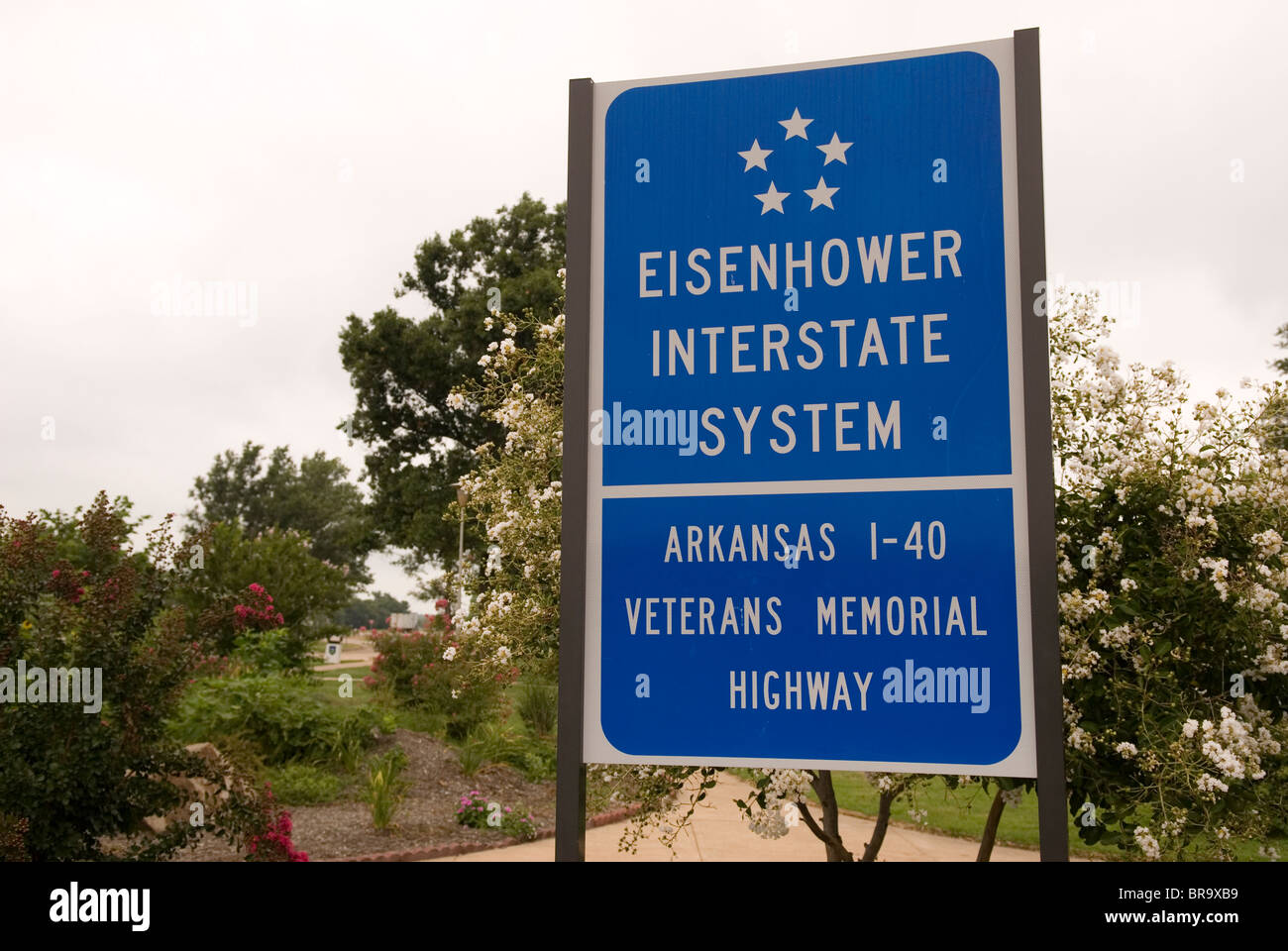 Eisenhower Interstate Highway System Zeichen Arkansas USA Stockfoto