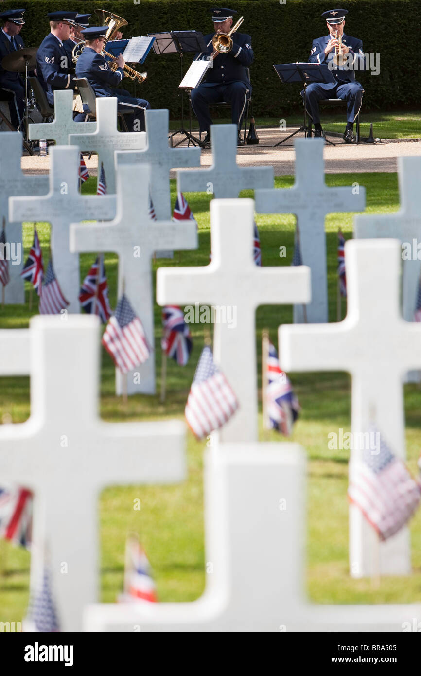 Vereinigten Staaten Veterans Day Einhaltung / Erinnerung 2009 USAAF Band ehrt die gefallenen Stockfoto