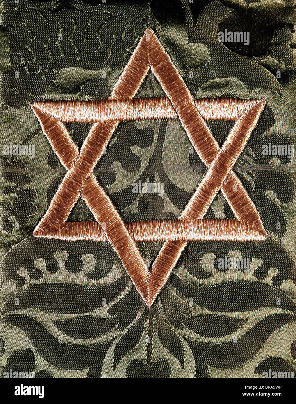 DAVIDSTERN JÜDISCHEN HEBRÄISCHEN STICKEREI Stockfoto