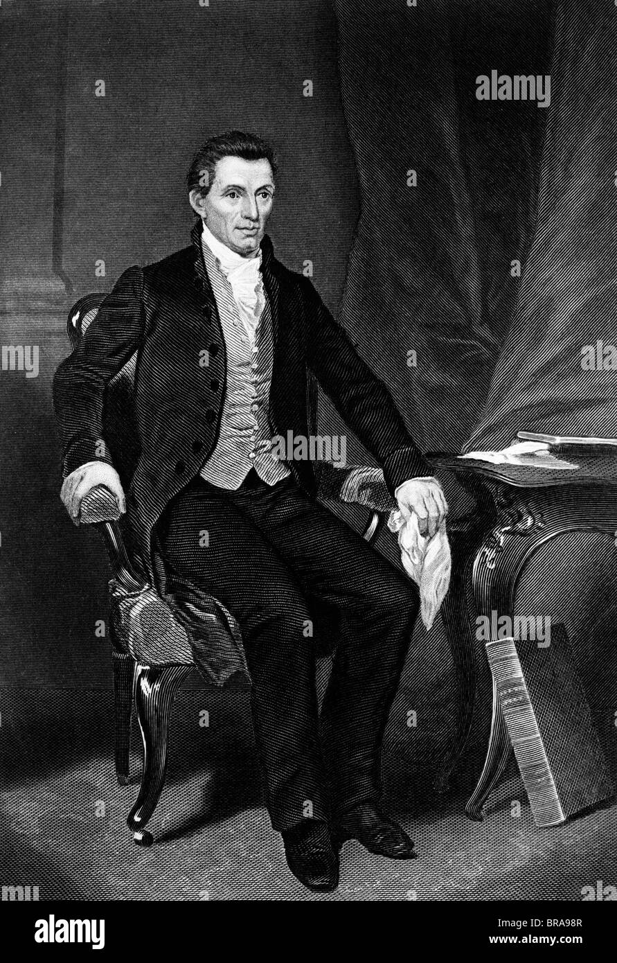 1800S 1820S PORTRÄT JAMES MONROE FÜNFTE 5. US-PRÄSIDENT Stockfoto