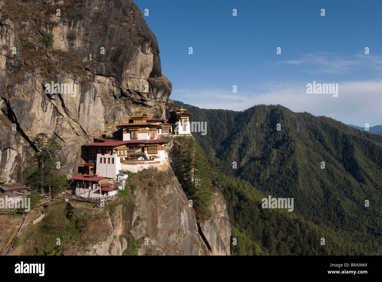 Die berühmten Taktshang Goempa (Tiger Nest Kloster), Bhutan, Asien Stockfoto