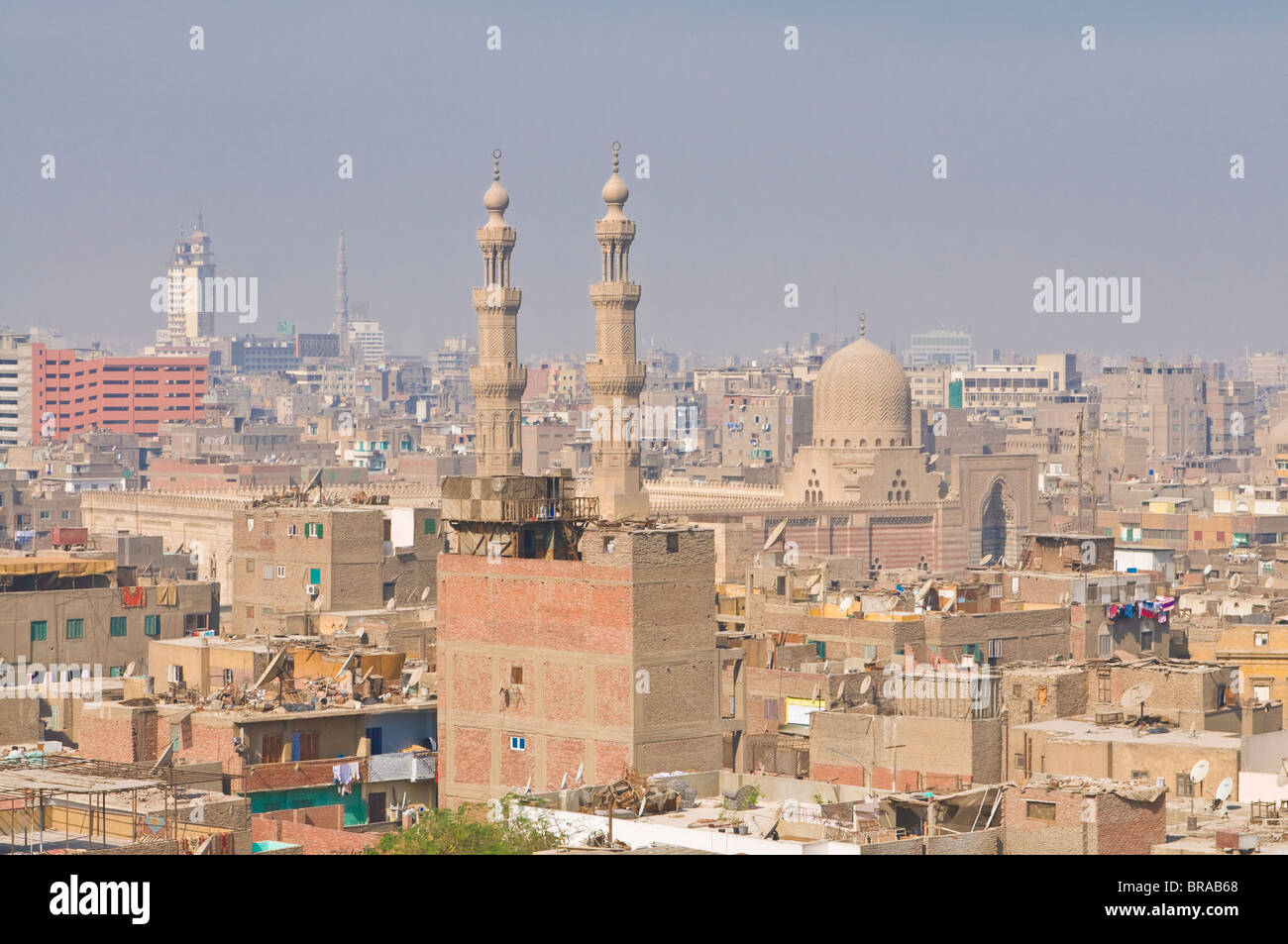 Blick über die Dächer der alten Stadt, Kairo, Ägypten, Nordafrika, Afrika Stockfoto