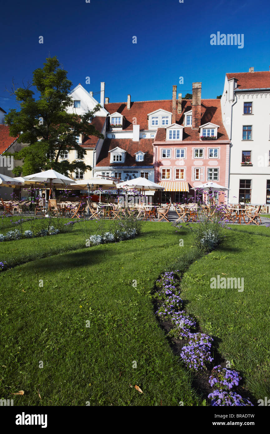 Restaurants und Cafés in Livu Laukums, Riga, Lettland, Baltikum, Europa Stockfoto