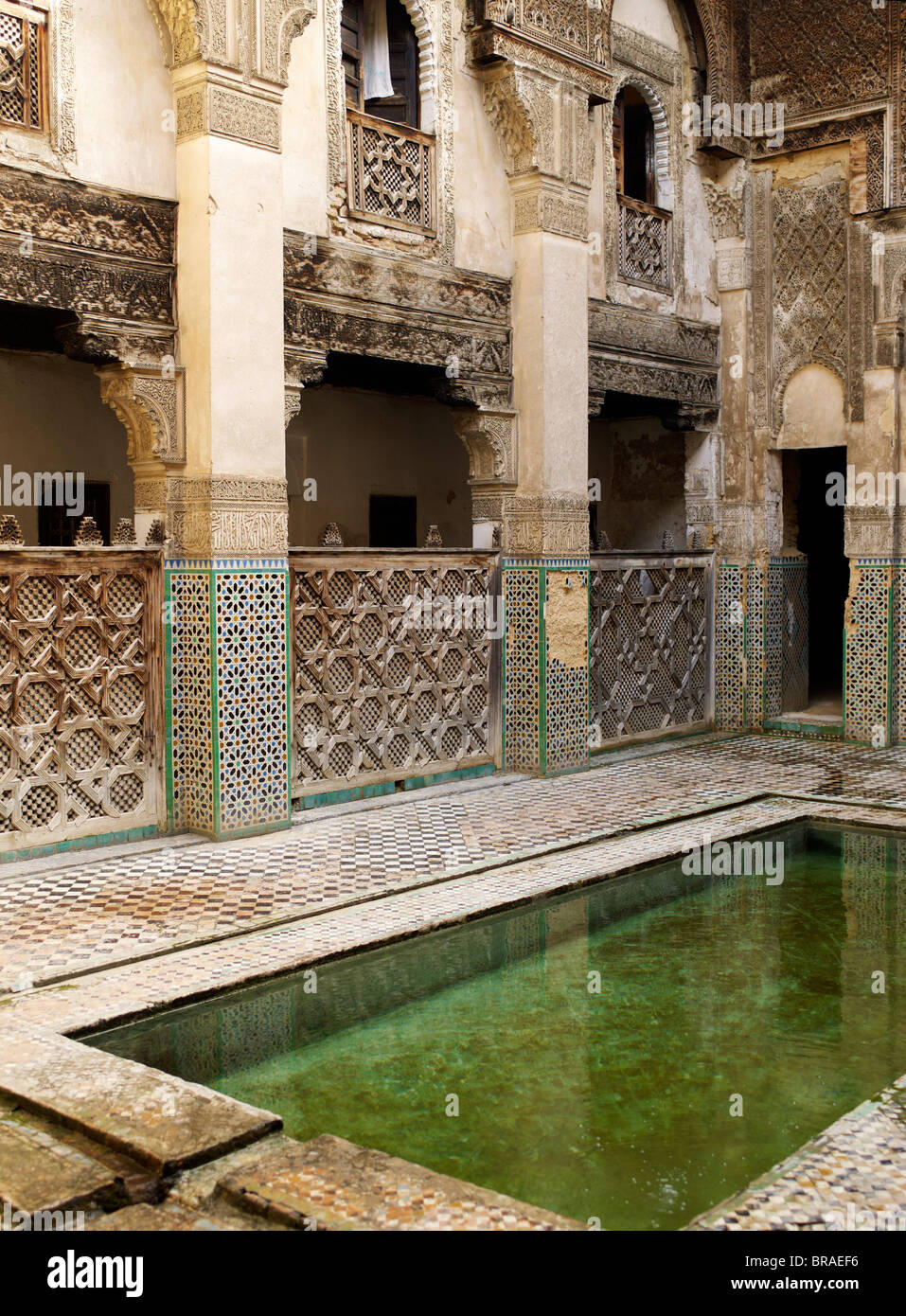 Medersa Sahrij, erbaut 1321, Fez, Marokko, Nordafrika, Afrika Stockfoto
