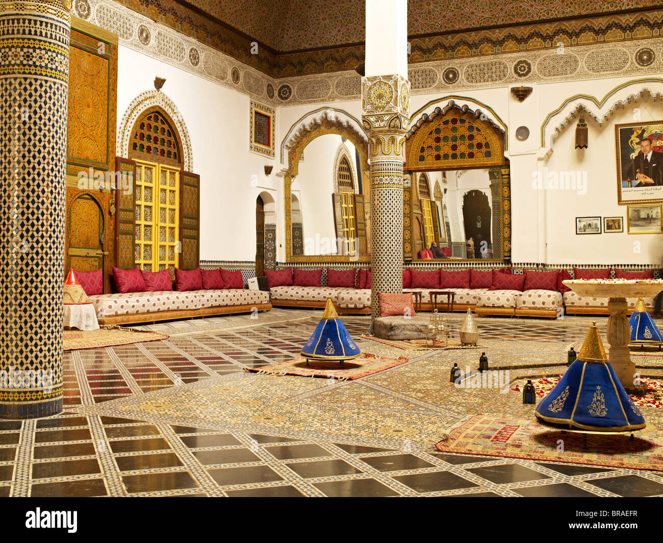 Palais M'Nebhi, Medina, Fez, Marokko, Nordafrika, Afrika Stockfoto