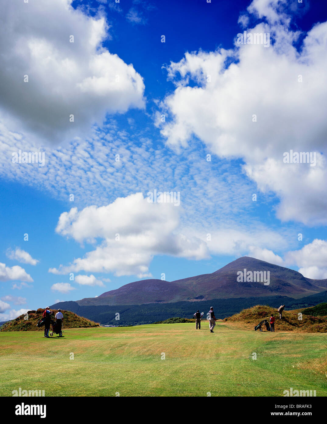 Royal County Down Golf Club, Mourne Mountains, Newcastle, Co. Down, Irland Stockfoto