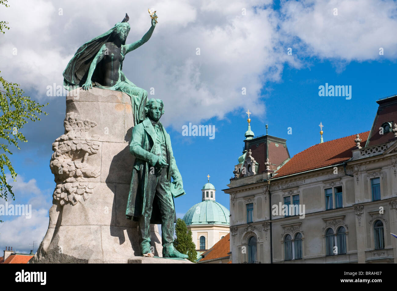 Denkmal im Zentrum von Lublijana, Slowenien, Europa Stockfoto