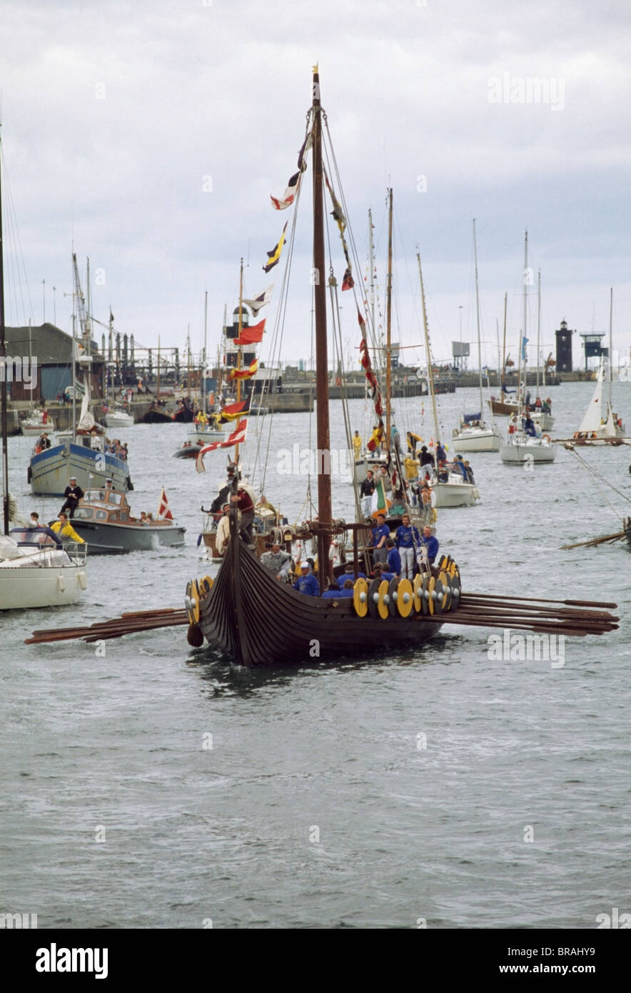 Viking Festival, Fluss Liffey, Stadt Dublin, County Dublin, Irland Stockfoto
