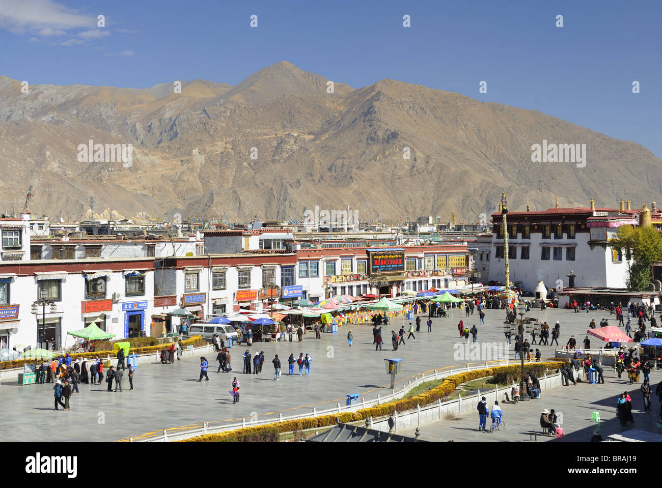 Barkhor Square, Lhasa, Tibet. Stockfoto