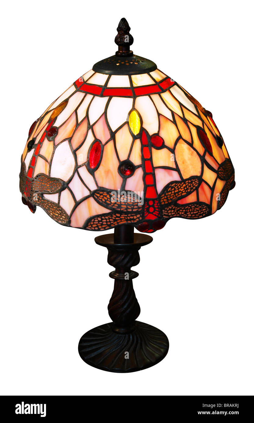 Art Deco Lampe isoliert mit Beschneidungspfad Stockfoto