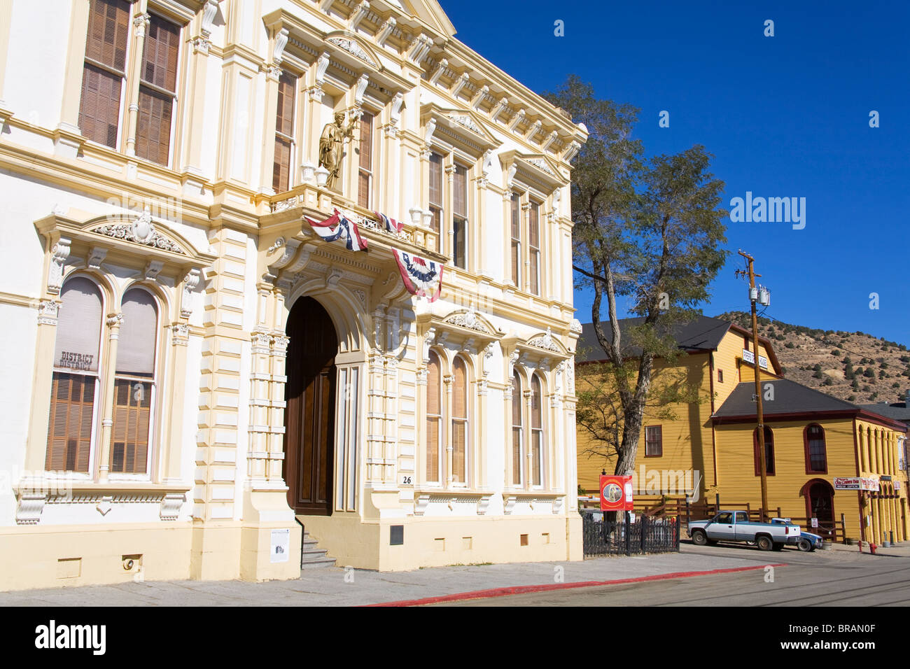 Virginia City Courthouse, Virginia City, Nevada, Vereinigte Staaten von Amerika, Nordamerika Stockfoto
