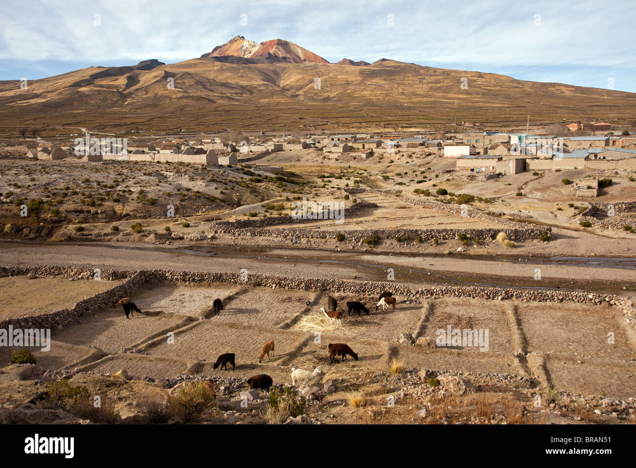 Salar de Uyuni: Tahua Dorf Stockfoto