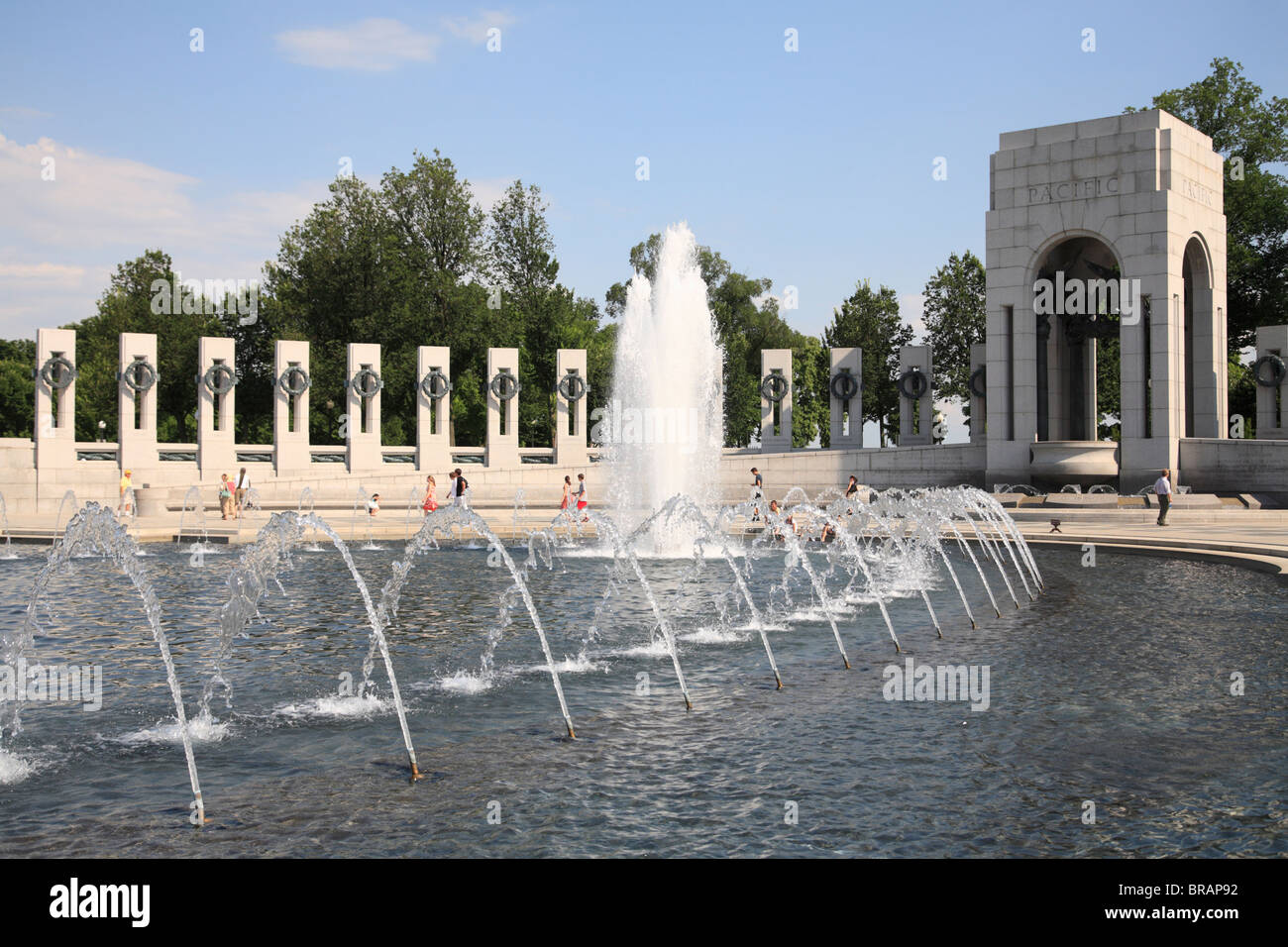 World War II Memorial, Washington D.C., Vereinigte Staaten von Amerika, Nordamerika Stockfoto