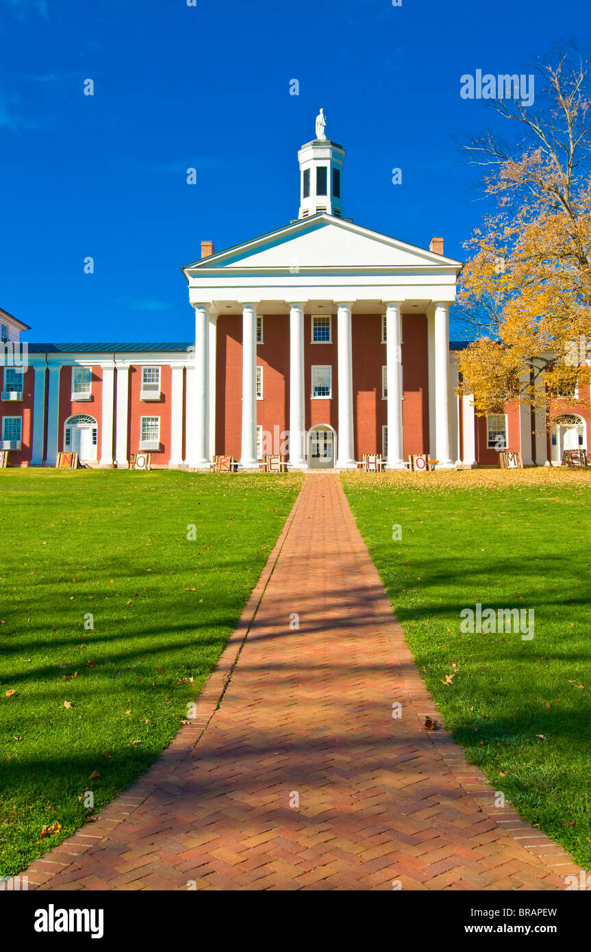 Kolonialgebäude, Bestandteil der Military Academy in Lexington, Virginia, Vereinigte Staaten von Amerika, Nordamerika Stockfoto