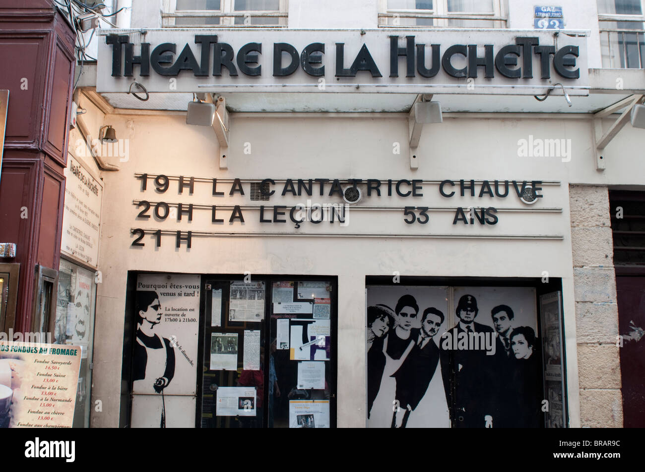 Theater De La Huchette, Quartier Latin, Paris, Frankreich Stockfotografie -  Alamy