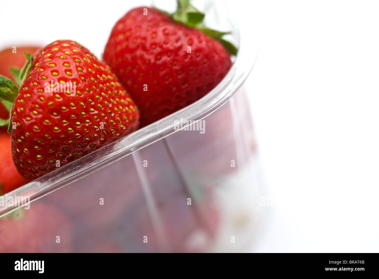 Körbchen Erdbeeren Stockfoto
